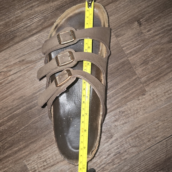 Birkenstock Florida Three Strap Soft Footbed Sandals Birkibuc Mocha Size 37/38 - Picture 12 of 12